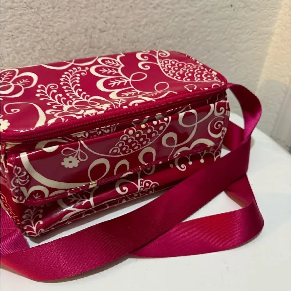 Vera Bradley twirly bird retired pattern make up case lunch box